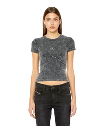 DIESEL | レディース 半袖 リブ Tシャツ トップス(Tシャツ/カットソー)