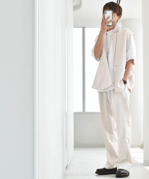 Ritzy(リッツィー)の「TRセンタープレスフレアパンツ レディース メンズ(その他パンツ・メンズ・ブラック/オフホワイト/ベージュ/グリーン/モカ/サックスブルー・X-LARGE/LARGE/MEDIUM)」の15枚目の写真