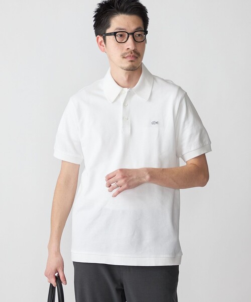 【SHIPS別注】LACOSTE: クラシック ニットリブ ポロシャツ