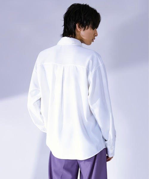 Ellno Loset（エルノロゼット）の「フラワーボウタイシャツ（シャツ/ブラウス・メンズ・ブルーグレー/オフホワイト/ブラック・MEDIUM/LARGE）」の8枚目の写真