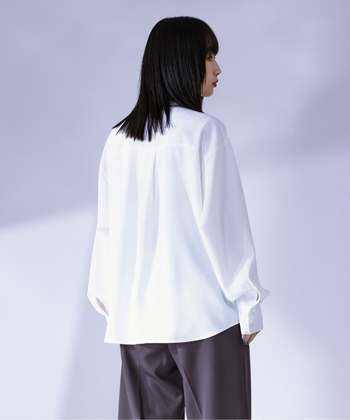 Ellno Loset（エルノロゼット）の「フラワーボウタイシャツ（シャツ/ブラウス・メンズ・ブルーグレー/オフホワイト/ブラック・MEDIUM/LARGE）」の12枚目の写真