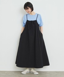 リボンでくしゅくしゅ　ドロストワンピース