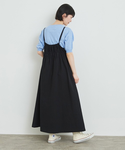 l'atelier du savon（アトリエドサボン）の「リボンでくしゅくしゅ　ドロストワンピース（ワンピース・レディース・ブラック/ホワイト/ピンク・FREE）」の11枚目の写真