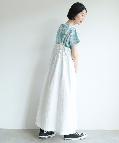 l'atelier du savon（アトリエドサボン）の「リボンでくしゅくしゅ　ドロストワンピース（ワンピース・レディース・ブラック/ホワイト/ピンク・FREE）」の15枚目の写真