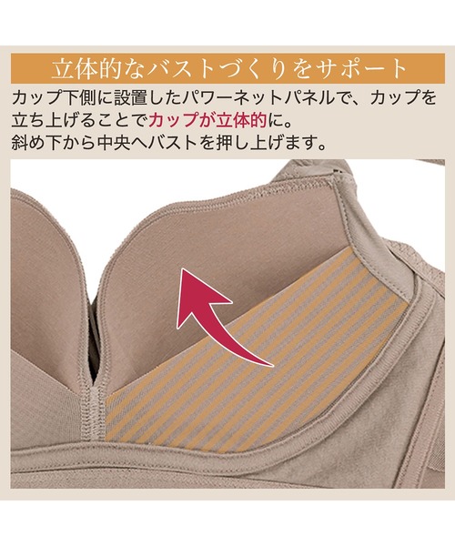 BRADELIS NEWYORK（ブラデリスニューヨーク）の「ブラデリス Perfumyブラ23S1 ノンワイヤー 補正下着 補整 ブラレット（ブラジャー・レディース・モカ/ブラック/ピンク系その他/ホワイト系その他・M/L/LL/3L/S）」の21枚目の写真