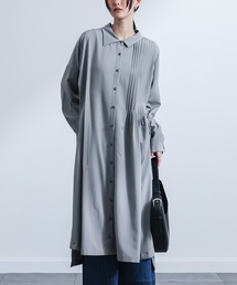 アシメピンタックシャツワンピース