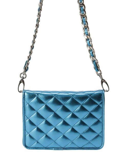 EVRIS（エヴリス）の「ミニウォレットチェーンBAG（ショルダーバッグ・レディース・ブラック/シルバー/ブルー・FREE）」の11枚目の写真