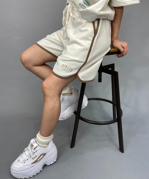 DISCUS ATHLETIC（ディスカス　アスレチック）の「DISCUS ATHLETIC/ディスカス ショーツ 3287-7472（その他パンツ・レディース・グリーン/ホワイト/グレー・L/M）」の2枚目の写真
