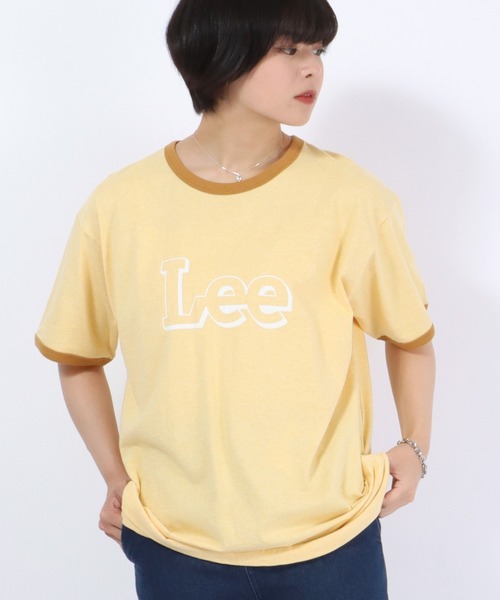 Lee（リー）の「Lee（リー）ブランドロゴプリント 半袖リンガーTシャツ メンズ レディース（Tシャツ/カットソー・メンズ・ライトブルー/イエロー/レッド/ライトグリーン/ホワイト系その他・M/L/XL）」の4枚目の写真