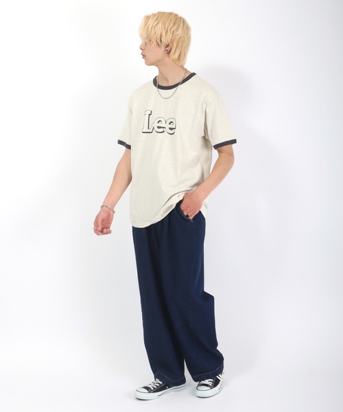 Lee（リー）の「Lee（リー）ブランドロゴプリント 半袖リンガーTシャツ メンズ レディース（Tシャツ/カットソー・メンズ・ライトブルー/イエロー/レッド/ライトグリーン/ホワイト系その他・M/L/XL）」の8枚目の写真
