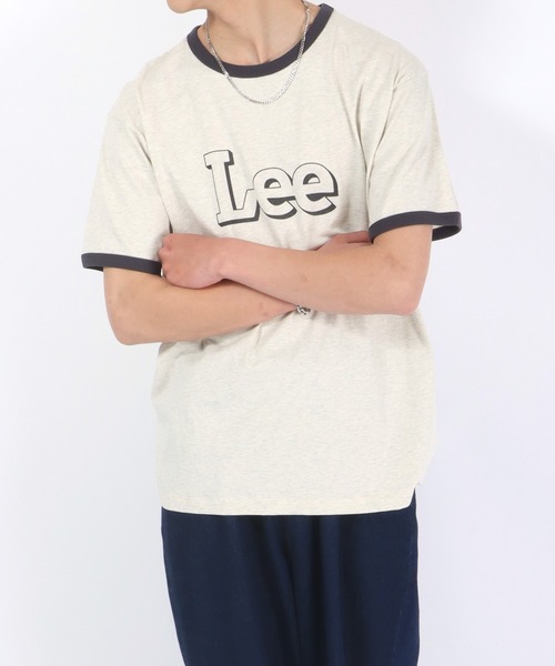 Lee（リー）の「Lee（リー）ブランドロゴプリント 半袖リンガーTシャツ メンズ レディース（Tシャツ/カットソー・メンズ・ライトブルー/イエロー/レッド/ライトグリーン/ホワイト系その他・M/L/XL）」の7枚目の写真