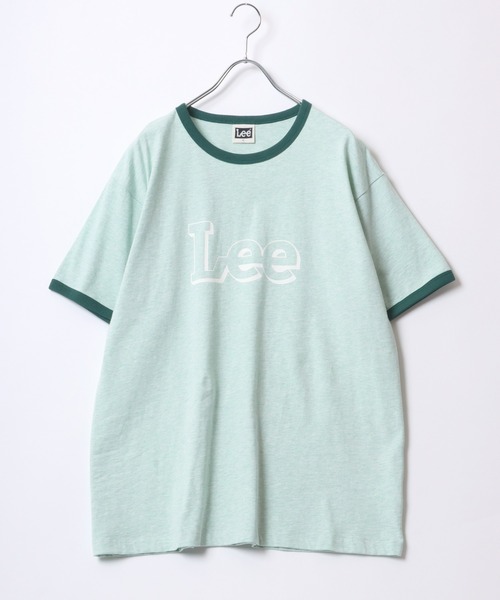 セール】Lee（リー）ブランドロゴプリント 半袖リンガーTシャツ