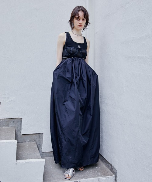 PRANK PROJECT(プランクプロジェクト)の「メタルプレートリブタンク / Metal Plate Rib Tank Top(タンクトップ・レディース・ベージュ/ホワイト/ブラック・FREE)」の8枚目の写真