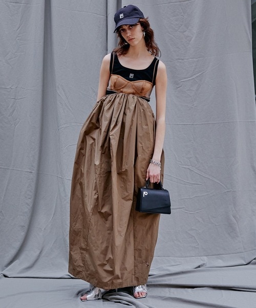 PRANK PROJECT(プランクプロジェクト)の「メタルプレートリブタンク / Metal Plate Rib Tank Top(タンクトップ・レディース・ベージュ/ホワイト/ブラック・FREE)」の10枚目の写真