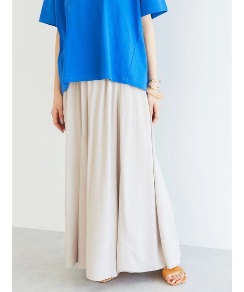 AMERICAN HOLIC（アメリカンホリック）の「サラックールギャザーフレアスカート（スカート・レディース・その他14/グレイッシュベージュ/ブラック/グリーン/ブルー系その他・M/L）」の12枚目の写真