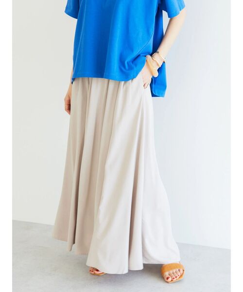 AMERICAN HOLIC（アメリカンホリック）の「サラックールギャザーフレアスカート（スカート・レディース・その他14/グレイッシュベージュ/ブラック/グリーン/ブルー系その他・M/L）」の13枚目の写真