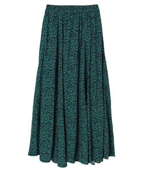 AMERICAN HOLIC（アメリカンホリック）の「サラックールギャザーフレアスカート（スカート・レディース・その他14/グレイッシュベージュ/ブラック/グリーン/ブルー系その他・M/L）」の17枚目の写真