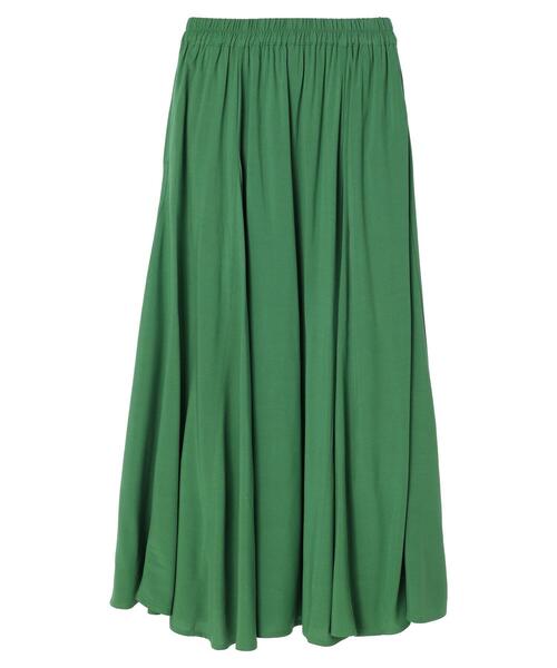 AMERICAN HOLIC（アメリカンホリック）の「サラックールギャザーフレアスカート（スカート・レディース・その他14/グレイッシュベージュ/ブラック/グリーン/ブルー系その他・M/L）」の14枚目の写真