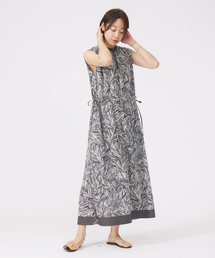 qualite | プランツ柄ロングワンピース(ワンピース)