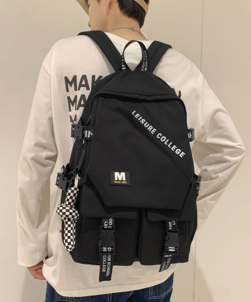 mushwear(マッシュウェア)の「Mリュック2(バックパック/リュック・メンズ・ブラック/グリーン/ホワイト・FREE)」の3枚目の写真