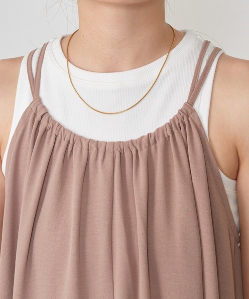 Shelly island(シェリーアイランド)の「バッククロスキャミワンピ(ワンピース・レディース・ベージュ/ブラック/ブルー・FREE)」の21枚目の写真