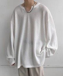 モード系Ｖネックロング　カットソーＴシャツ