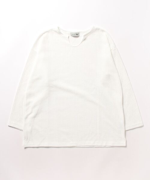 aimoha（アイモハ）の「モード系Ｖネックロング　カットソーＴシャツ（Tシャツ/カットソー・メンズ・ブラック/ホワイト・LARGE/X-LARGE/XX-LARGE/MEDIUM）」の4枚目の写真