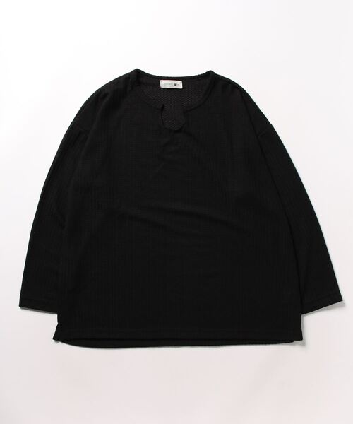 aimoha（アイモハ）の「モード系Ｖネックロング　カットソーＴシャツ（Tシャツ/カットソー・メンズ・ブラック/ホワイト・LARGE/X-LARGE/XX-LARGE/MEDIUM）」の5枚目の写真