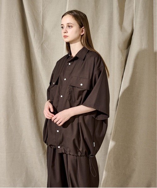 WETTEMPT(ウィテンプト)の「BALLOON WORK SHIRT /バルーンワークシャツ(シャツ/ブラウス・メンズ・ネイビー/ブラック/ダークブラウン・SMALL/MEDIUM/LARGE)」の9枚目の写真