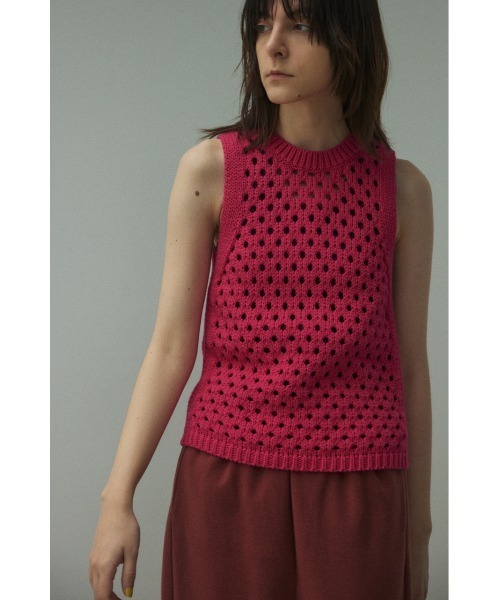 BLACK BY MOUSSY（ブラックバイマウジー）の「mesh knit tank