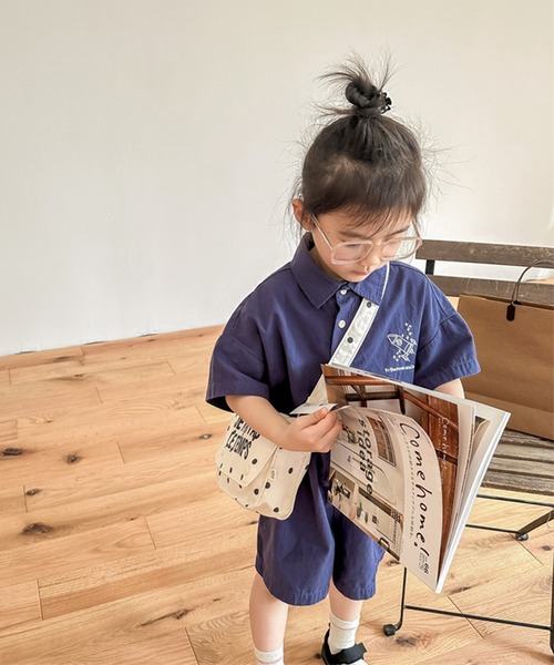 aimoha（アイモハ）の「【aimoha-KIDS-】子供服 宇宙刺繍オールインワン (SS)（つなぎ/オールインワン・キッズ・ブルー/グレー・80/90/100/110/120/130）」の9枚目の写真