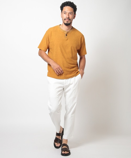 MEN'S BIGI（メンズビギ）の「ヴィンテージミニパイルスキッパーカットソー（Tシャツ/カットソー・メンズ・ブルー/ベージュ/マスタード・01/02/03）」の15枚目の写真