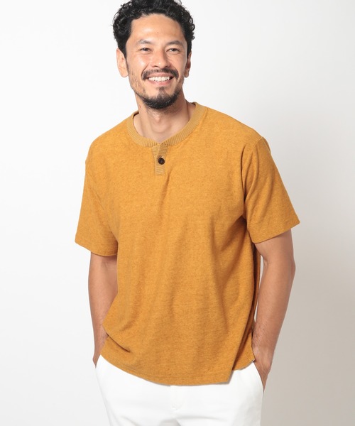 MEN'S BIGI（メンズビギ）の「ヴィンテージミニパイルスキッパーカットソー（Tシャツ/カットソー・メンズ・ブルー/ベージュ/マスタード・01/02/03）」の18枚目の写真