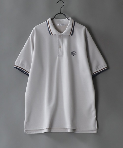 SITRY(シトリー)の「Big silhouette one point stitch polo shirt / ビッグシルエット ワンポイント 刺繍 半袖 ポロシャツ(ポロシャツ・メンズ・ブラック/グレー/オフホワイト・M/L)」の3枚目の写真