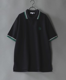 Big silhouette one point stitch polo shirt / ビッグシルエット ワンポイント 刺繍 半袖 ポロシャツ
