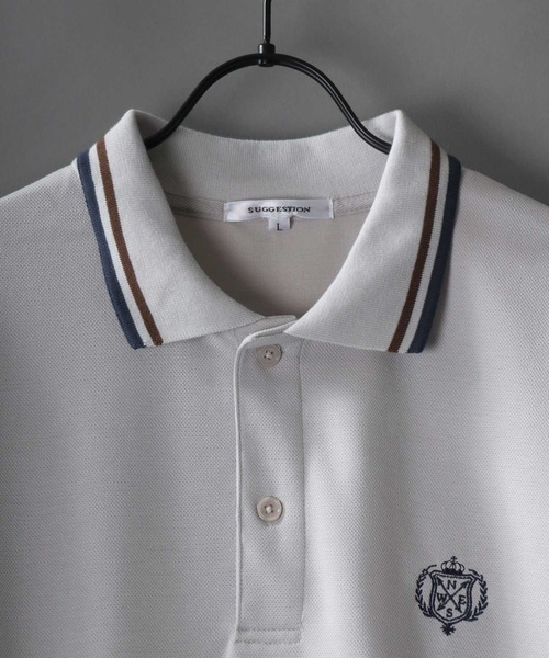 SITRY(シトリー)の「Big silhouette one point stitch polo shirt / ビッグシルエット ワンポイント 刺繍 半袖 ポロシャツ(ポロシャツ・メンズ・ブラック/グレー/オフホワイト・M/L)」の7枚目の写真