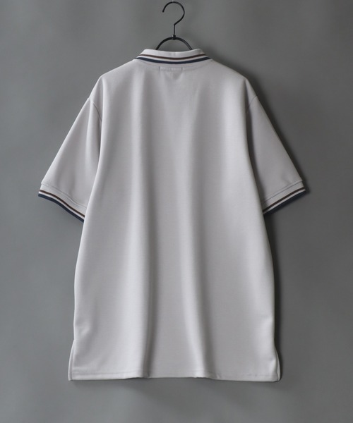 SITRY(シトリー)の「Big silhouette one point stitch polo shirt / ビッグシルエット ワンポイント 刺繍 半袖 ポロシャツ(ポロシャツ・メンズ・ブラック/グレー/オフホワイト・M/L)」の4枚目の写真