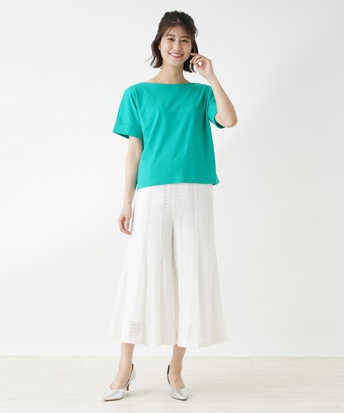 Brahmin(ブラーミン)の「【BRAHMIN】ボートネックカットソー(Tシャツ/カットソー・レディース・オフホワイト/チャコール/グリーン・2)」の19枚目の写真