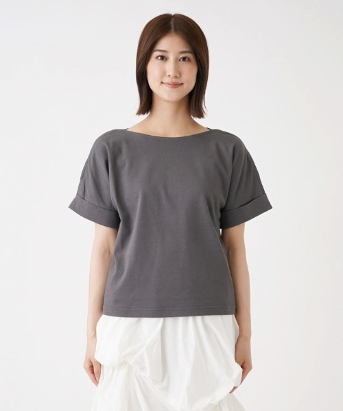 Brahmin(ブラーミン)の「【BRAHMIN】ボートネックカットソー(Tシャツ/カットソー・レディース・オフホワイト/チャコール/グリーン・2)」の11枚目の写真
