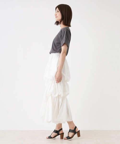 Brahmin(ブラーミン)の「【BRAHMIN】ボートネックカットソー(Tシャツ/カットソー・レディース・オフホワイト/チャコール/グリーン・2)」の9枚目の写真