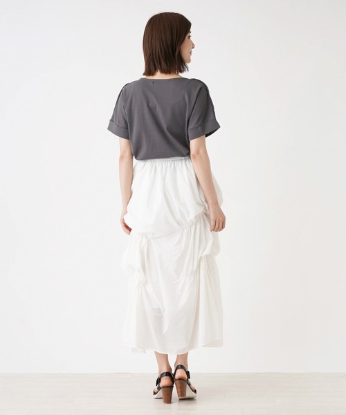 Brahmin(ブラーミン)の「【BRAHMIN】ボートネックカットソー(Tシャツ/カットソー・レディース・オフホワイト/チャコール/グリーン・2)」の10枚目の写真