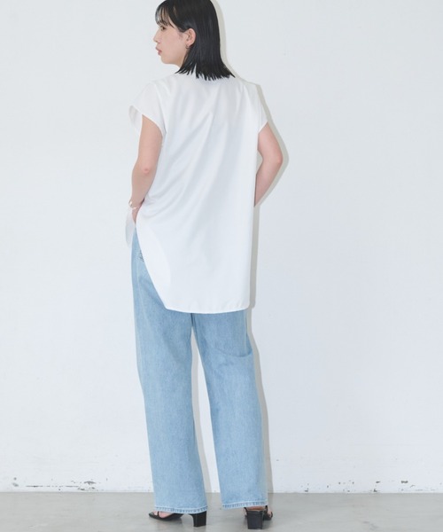 Aunt Marie's(アントマリーズ)の「ショルダータックフレンチスリーブブラウス(シャツ/ブラウス・レディース・ホワイト/ブラック/ブルー・FREE)」の16枚目の写真