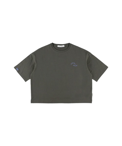 新品　アリシアスタン　名古屋限定　ロゴTシャツ　ブラウン ALEXIA STAM（アリシアスタン）の「Wellness Rib Square Neck