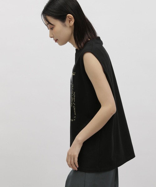 LAKOLE（ラコレ）の「フォトレタリングスリーブレスT / 963219（Tシャツ/カットソー・レディース・ブラック/グレー/ホワイト系5/ホワイト系6・SMALL/MEDIUM）」の6枚目の写真