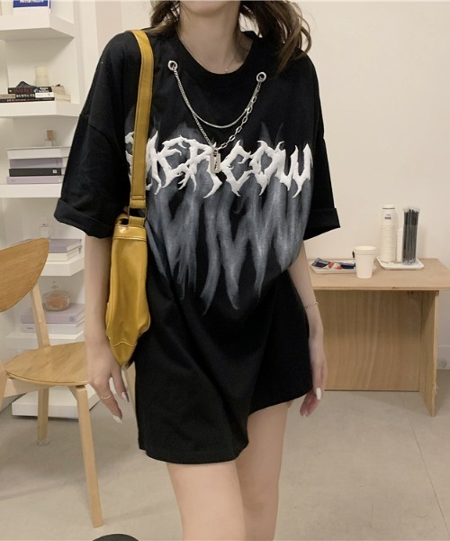 MGV(エムジーヴィー)の「ストリートモードセンターロゴTシャツ(Tシャツ/カットソー・レディース・ブルー/ブラック/ホワイト・LARGE/MEDIUM/X-LARGE)」の4枚目の写真