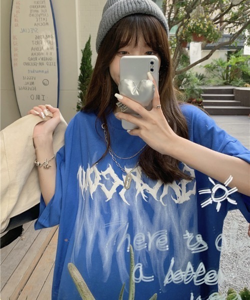 MGV(エムジーヴィー)の「ストリートモードセンターロゴTシャツ(Tシャツ/カットソー・レディース・ブルー/ブラック/ホワイト・LARGE/MEDIUM/X-LARGE)」の6枚目の写真