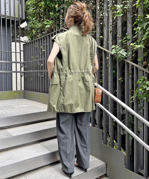 Spick & Span(スピックアンドスパン)の「ハイツイストクロスベアコンビネゾン(サロペット/オーバーオール・レディース・チャコールグレー・38/36)」の6枚目の写真