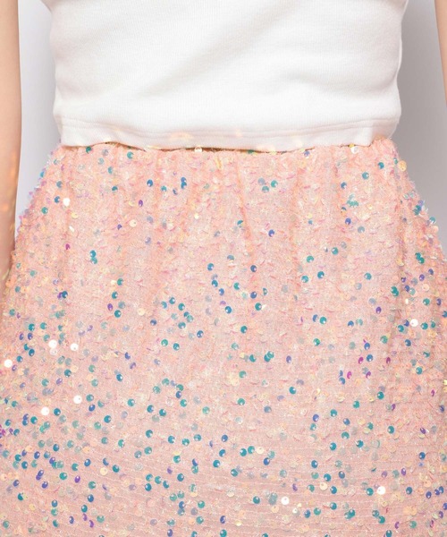 FOREVER 21（フォーエバー トゥエンティーワン）の「スパンコールミニスカート（スカート・レディース・ブラック/ピンク・SMALL/MEDIUM）」の15枚目の写真