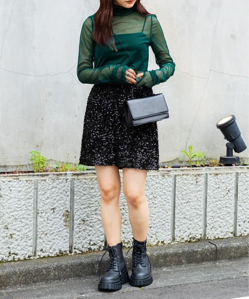 FOREVER 21（フォーエバー トゥエンティーワン）の「スパンコールミニスカート（スカート・レディース・ブラック/ピンク・SMALL/MEDIUM）」の21枚目の写真