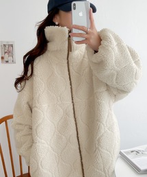 classicalelf | ゆるっとたぷっと。ビッグカラーキルティングダブルジップボアブルゾン(ブルゾン)